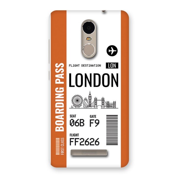 London Boarding Pass Back Case for Redmi Note 3