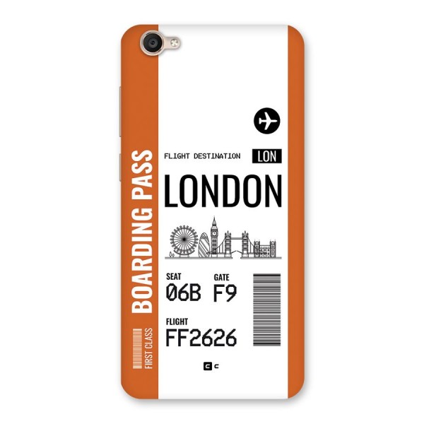 London Boarding Pass Back Case for Vivo Y55