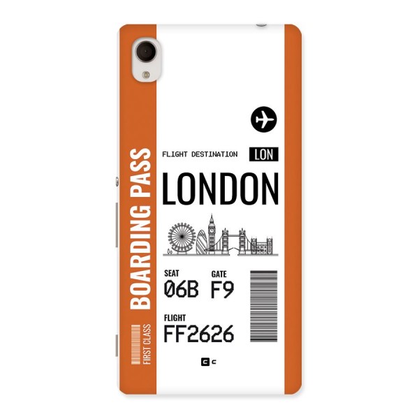 London Boarding Pass Back Case for Xperia M4