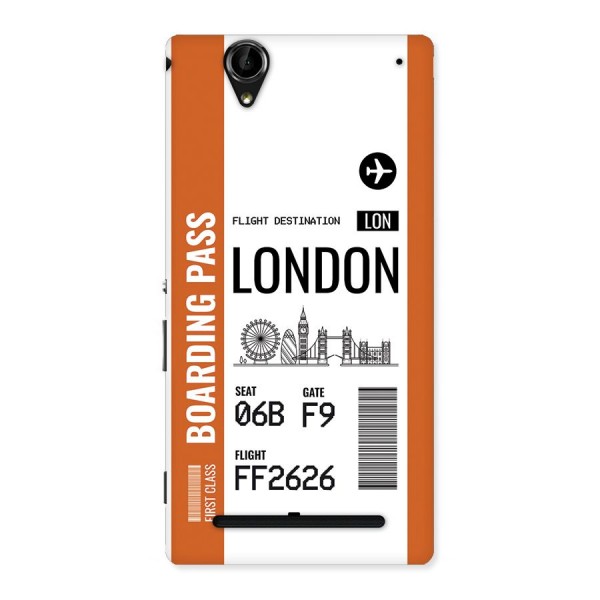 London Boarding Pass Back Case for Xperia T2