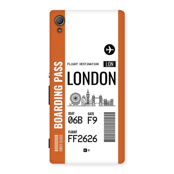 London Boarding Pass Back Case for Xperia Z4