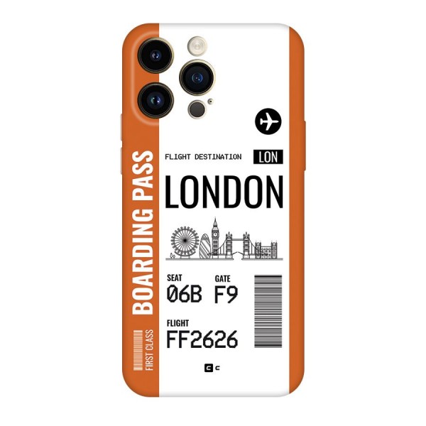 London Boarding Pass Back Case for iPhone 14 Pro Max