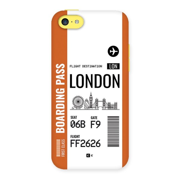 London Boarding Pass Back Case for iPhone 5C