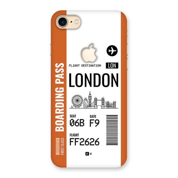 London Boarding Pass Back Case for iPhone 7 Apple Cut
