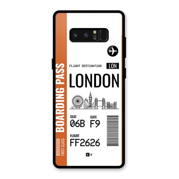 London Boarding Pass Glass Back Case for Galaxy Note 8