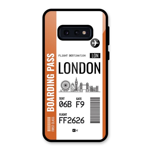 London Boarding Pass Glass Back Case for Galaxy S10e