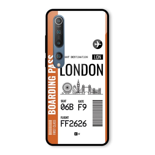 London Boarding Pass Glass Back Case for Mi 10