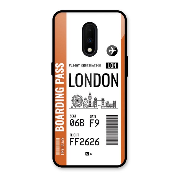 London Boarding Pass Glass Back Case for OnePlus 7