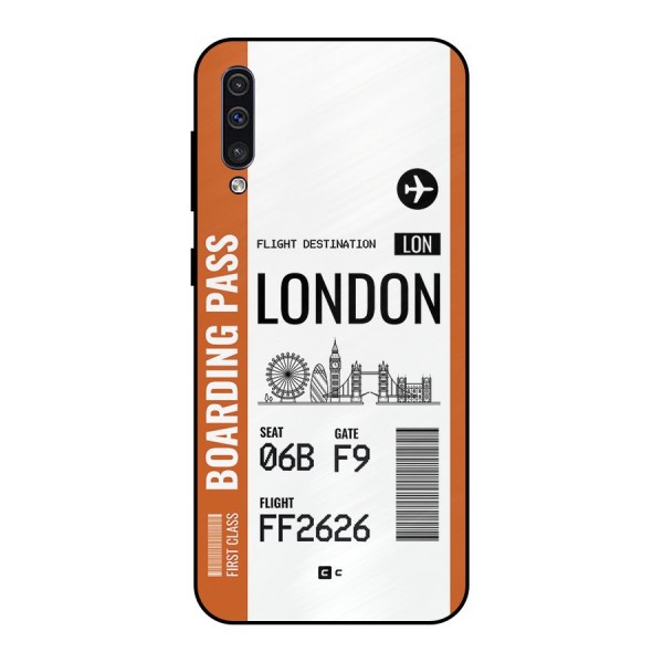 London Boarding Pass Metal Back Case for Galaxy A30s