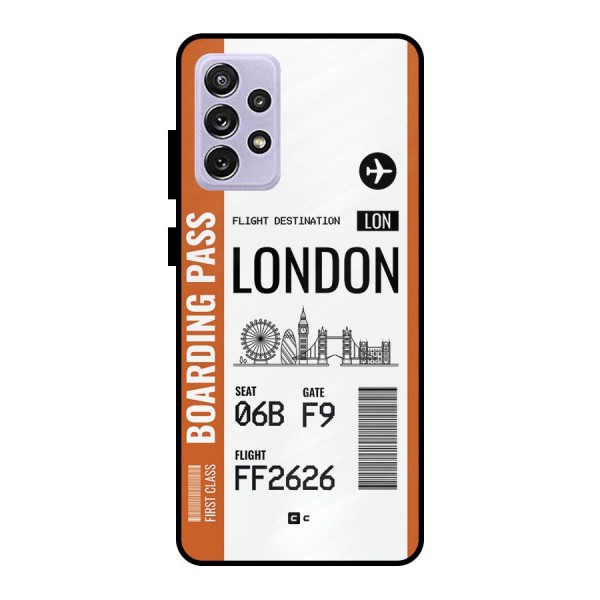 London Boarding Pass Metal Back Case for Galaxy A72