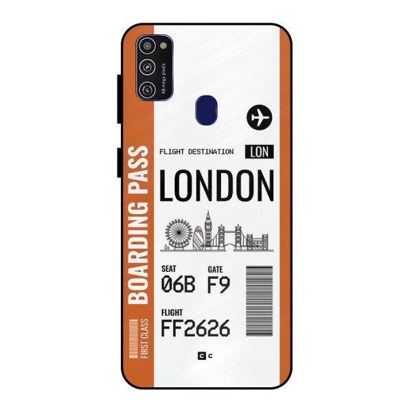 London Boarding Pass Metal Back Case for Galaxy M21