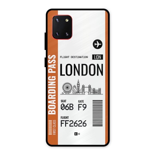 London Boarding Pass Metal Back Case for Galaxy Note 10 Lite