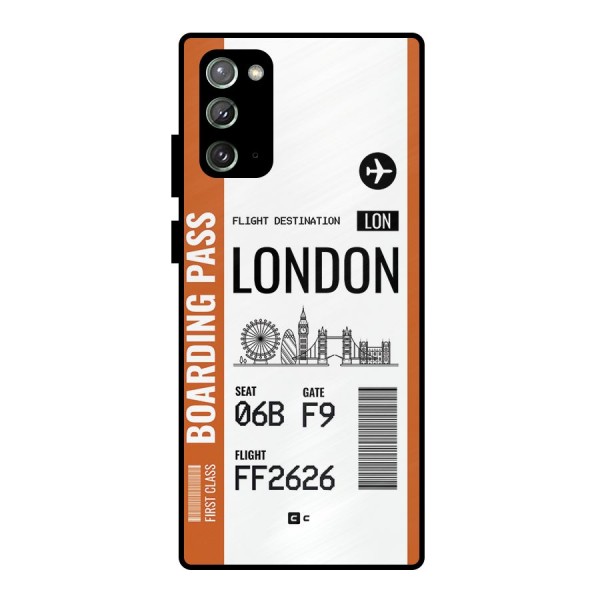 London Boarding Pass Metal Back Case for Galaxy Note 20