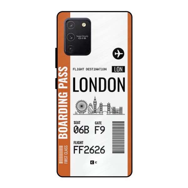 London Boarding Pass Metal Back Case for Galaxy S10 Lite