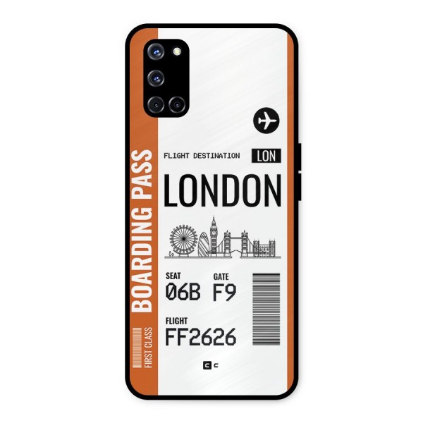 London Boarding Pass Metal Back Case for Oppo A52