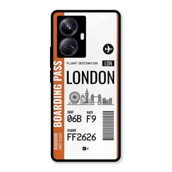 London Boarding Pass Metal Back Case for Realme 10 Pro Plus