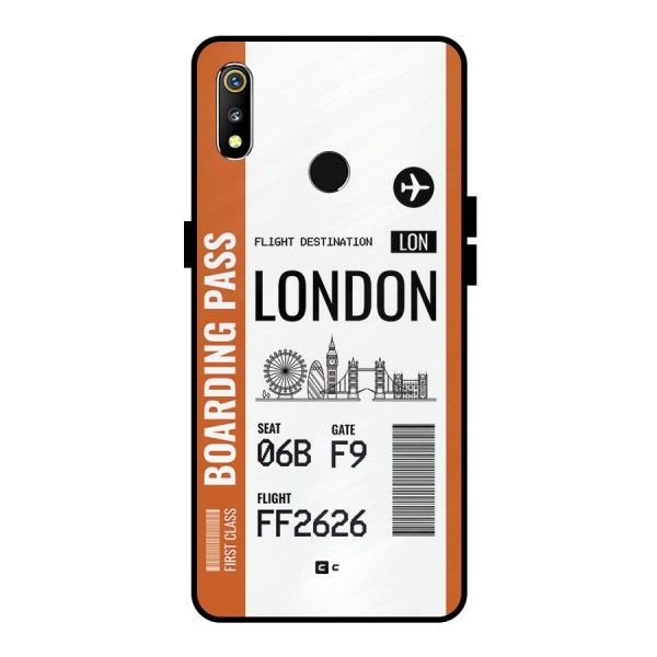 London Boarding Pass Metal Back Case for Realme 3i