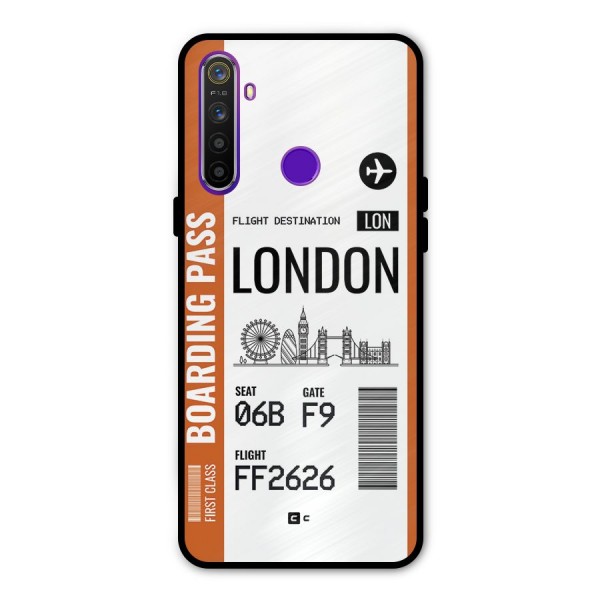 London Boarding Pass Metal Back Case for Realme 5
