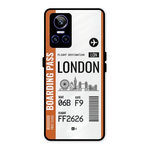 London Boarding Pass Metal Back Case for Realme GT Neo 3