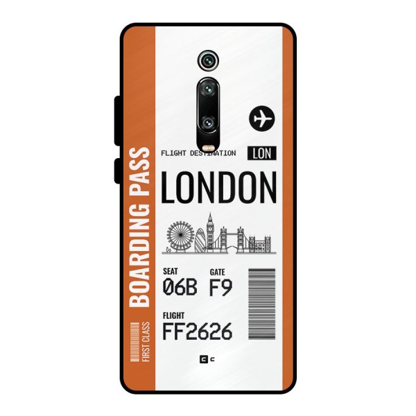 London Boarding Pass Metal Back Case for Redmi K20 Pro