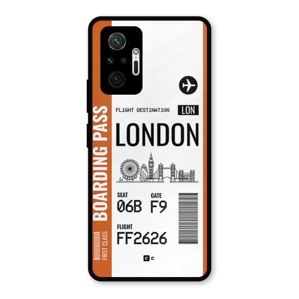 London Boarding Pass Metal Back Case for Redmi Note 10 Pro Max