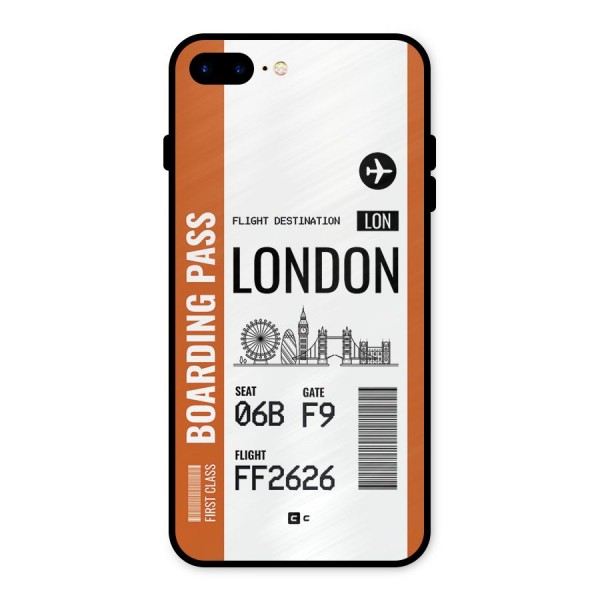 London Boarding Pass Metal Back Case for iPhone 8 Plus