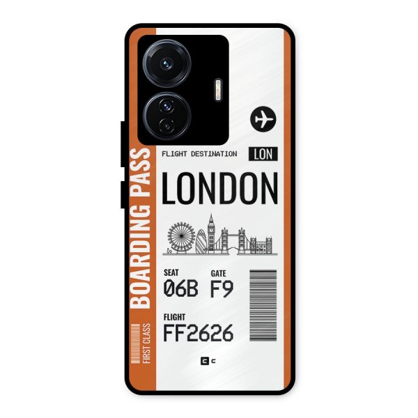 London Boarding Pass Metal Back Case for iQOO Z6