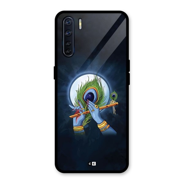 Lord Krishna Flute Glass Back Case for Oppo F15