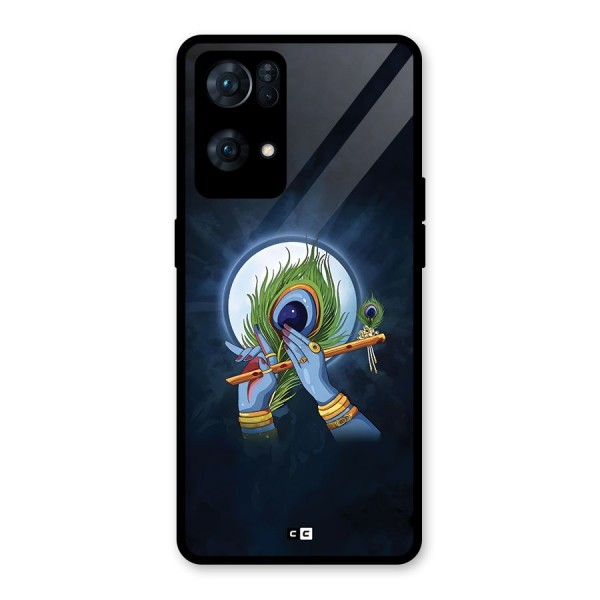Lord Krishna Flute Glass Back Case for Oppo Reno7 Pro 5G