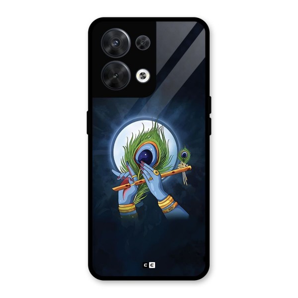 Lord Krishna Flute Glass Back Case for Oppo Reno8 5G