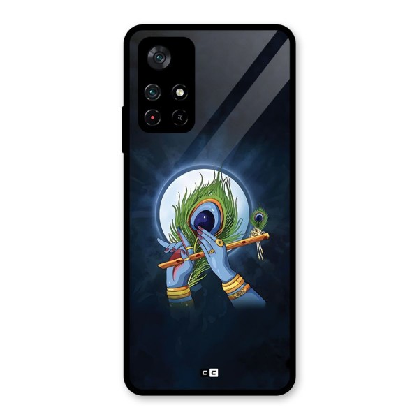 Lord Krishna Flute Glass Back Case for Poco M4 Pro 5G