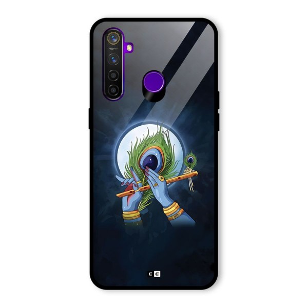 Lord Krishna Flute Glass Back Case for Realme 5 Pro