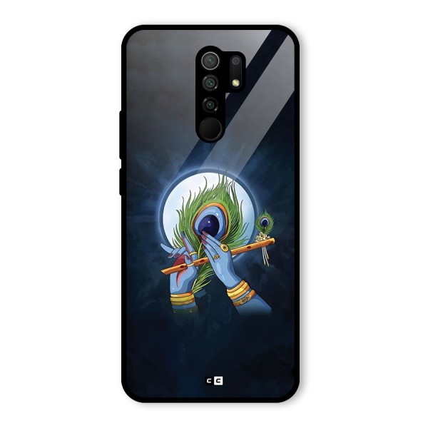 Lord Krishna Flute Glass Back Case for Redmi 9 Prime