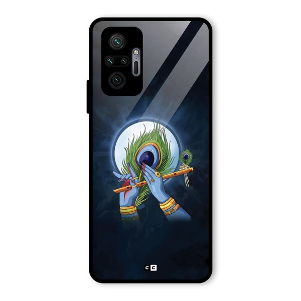 Lord Krishna Flute Glass Back Case for Redmi Note 10 Pro Max