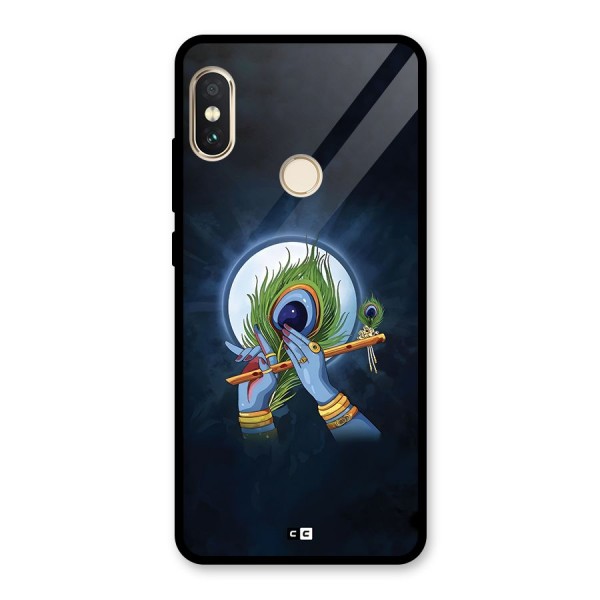 Lord Krishna Flute Glass Back Case for Redmi Note 5 Pro