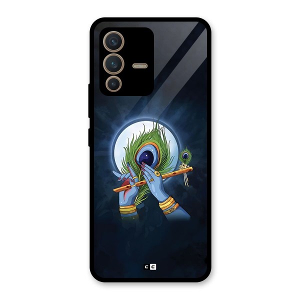 Lord Krishna Flute Glass Back Case for Vivo V23 5G