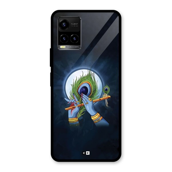 Lord Krishna Flute Glass Back Case for Vivo Y21G