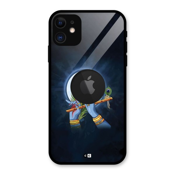 Lord Krishna Flute Glass Back Case for iPhone 11 Logo Cut