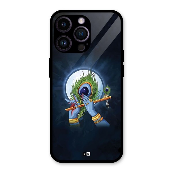 Lord Krishna Flute Glass Back Case for iPhone 14 Pro Max