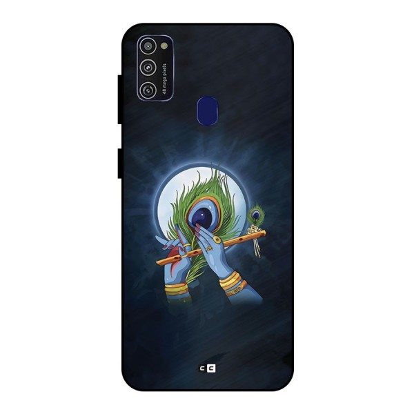 Lord Krishna Flute Metal Back Case for Galaxy M30s