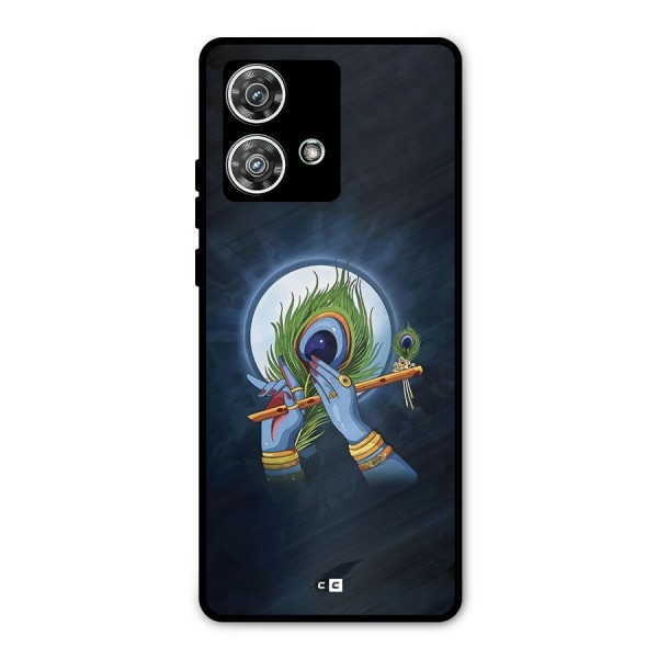 Lord Krishna Flute Metal Back Case for Motorola Edge 40 Neo