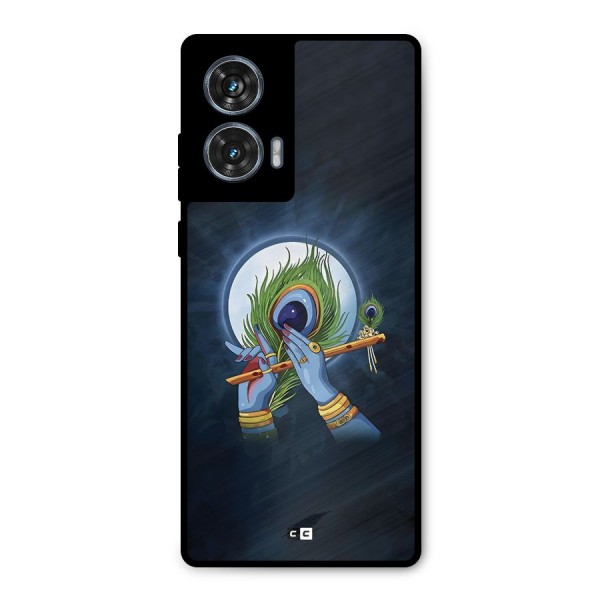 Lord Krishna Flute Metal Back Case for Motorola Edge 50 Fusion