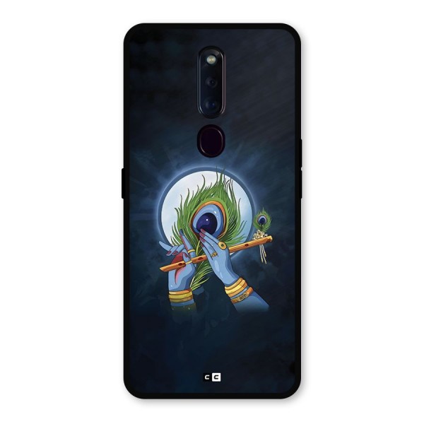 Lord Krishna Flute Metal Back Case for Oppo F11 Pro