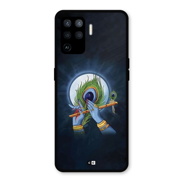 Lord Krishna Flute Metal Back Case for Oppo F19 Pro