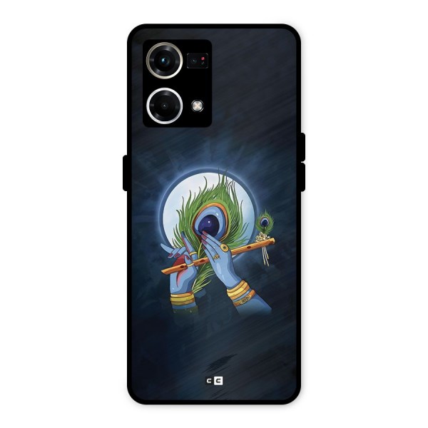 Lord Krishna Flute Metal Back Case for Oppo F21s Pro 4G