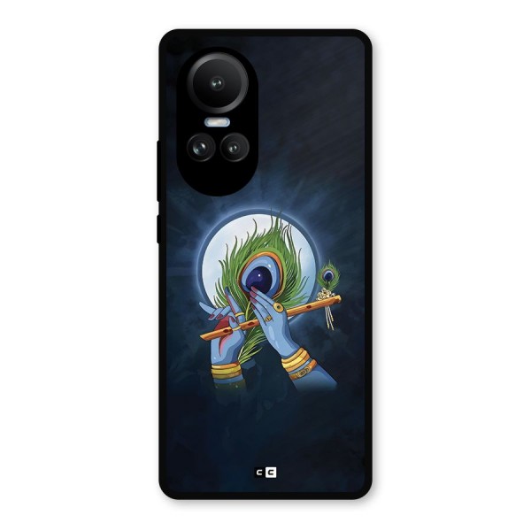 Lord Krishna Flute Metal Back Case for Oppo Reno10 Pro