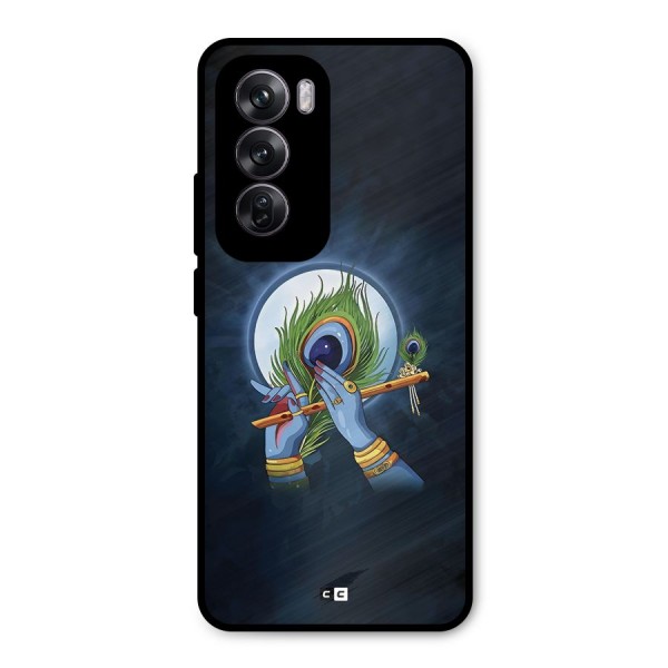 Lord Krishna Flute Metal Back Case for Oppo Reno12 Pro
