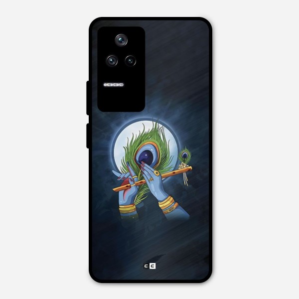 Lord Krishna Flute Metal Back Case for Poco F4 5G