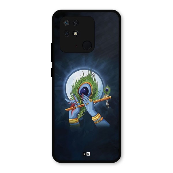 Lord Krishna Flute Metal Back Case for Redmi 10 Power