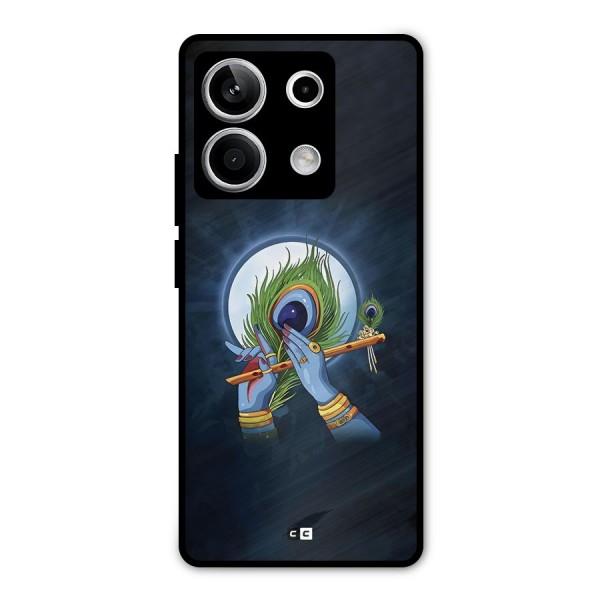Lord Krishna Flute Metal Back Case for Redmi Note 13 5G